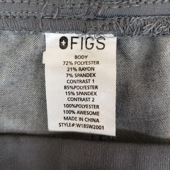 Figs Technical Collection Scrub Pants Size Large Gray Medical Uniform Nurse - Picture 7 of 7